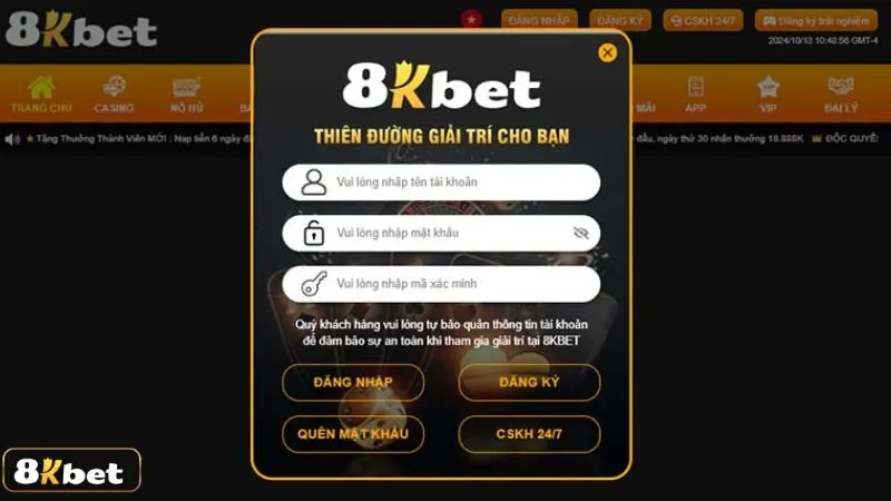 Cách lấy lại mật khẩu 8kbet chi tiết